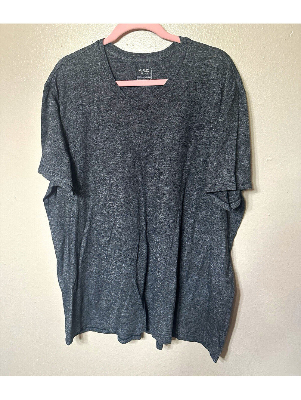 APT. 9 Mens XL Gray Heather V Neck Short Sleeve T-Shirt Casual Basic Tee
